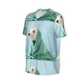 thumbnail image 6 of Fotbe Dog Wrapped in Towel Baseball Jersey Shirt for Men and Women, Casual Short Sleeves Button Down T-Shirt-Medium, 6 of 9