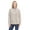 Oatmeal Heather, variant on J. America Womens Epic Sherpa Quarter-Zip Pullover
