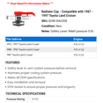 thumbnail image 2 of Radiator Cap - Compatible with 1987 - 1997 Toyota Land Cruiser 1988 1989 1990 1991 1992 1993 1994 1995 1996, 2 of 2