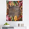thumbnail image 1 of Gingerbread Man Tapestry, Christmas Frame with Spices Biscuits Elements on Table Art Print, Fabric Wall Hanging Decor for Bedroom Living Room Dorm, 5 Sizes, Multicolor, by Ambesonne, 1 of 1