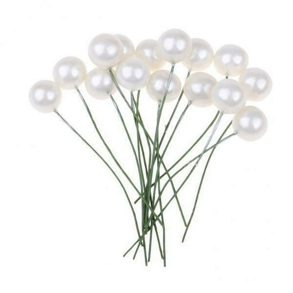 perfeclan 4xFoam Ball Shape Artificial Flower Xmas Decors Foam Ornaments white