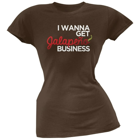 Cinco de Mayo - I Wanna Get Jalapeno Business Brown Soft Juniors T-Shirt