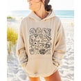thumbnail image 5 of Touch Down Season Football Hoodie for Women & Teen Girls Cute Game Day Collage Sweatshirt Sand Hoodie Large, 5 of 8