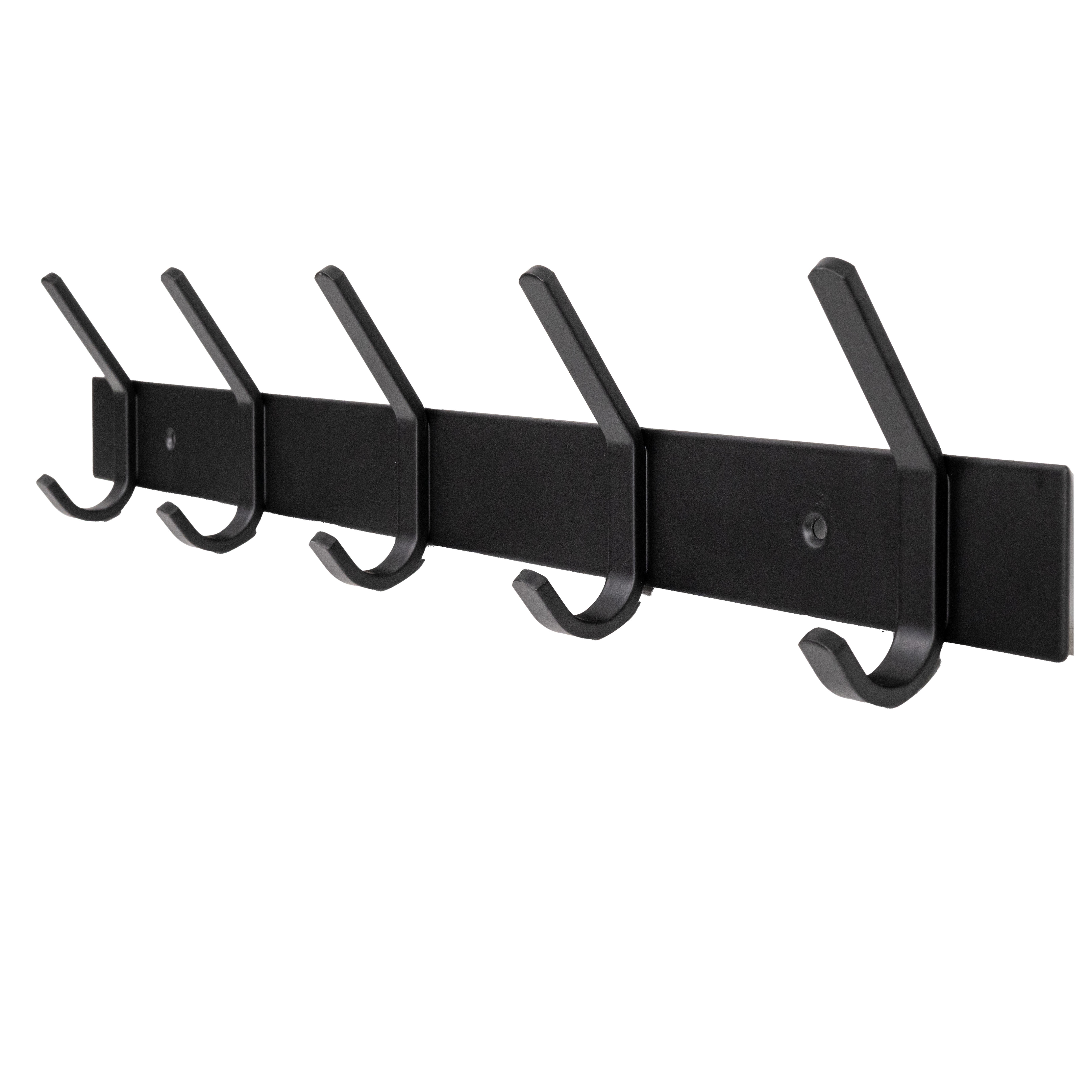 Mainstays 20.5 in 5-Hook Steel Hookboard, Matte Black