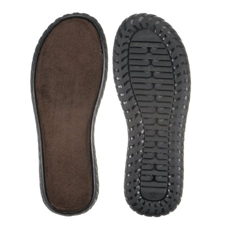 

Uxcell 1pair Shoes Outer Soles Pad US Size 6 Non Slip Plush Mat Woven Protector Bottom for DIY Slipper Sandals Black