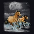 thumbnail image 3 of Tee Hunt Running Wild Horses T-Shirt Wildlife Mustangs Nature Animals Mens Shirt, Brown, Large, 3 of 5
