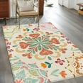 thumbnail image 3 of Kitchen Mats for Floor 3x5 Ft, Beige Boho Non Slip Area Rugs for Kitchen Bedroom Entryway, Retro Ethnic Shabby Colorful Floral Patterned Washable Carpet Runner Rug Floor Mats for Bedroom Home Decor, 3 of 9