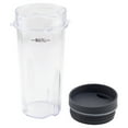 thumbnail image 2 of 3 Pack 16 oz Cup with Lid Replacement Part 303KKU 305KKU Compatible with Nutri Ninja BL660 BL663 BL663CO BL665Q BL740 BL780 BL810 BL820 BL830, 2 of 6