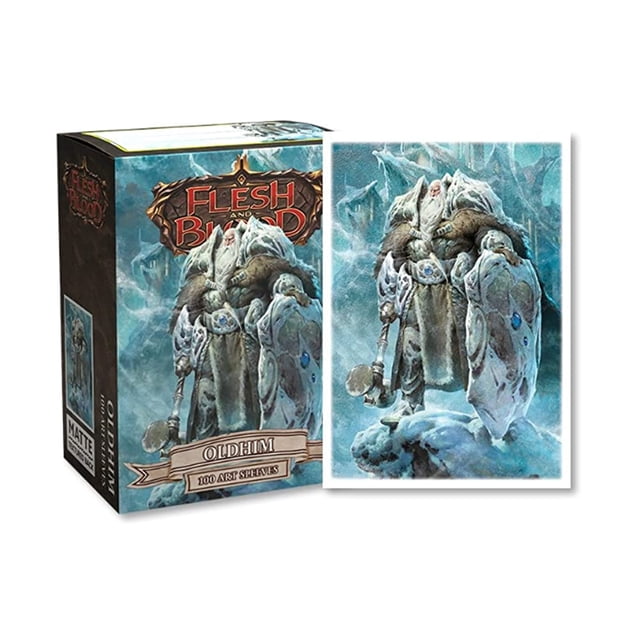 Arcane Tinmen Fundas de protección de dragón Carne y sangre: Oldhim 100 CT Las fundas para tarjetas MTG son suaves y resistentes Compatible con Pokémon y Magic The Gathering (AT-16040)