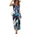 thumbnail image 1 of Abstract Geometrical Vestido Sin Mangas Vestidos Para Mujer, Vestido Suelto De Verano 2025, 1 of 5