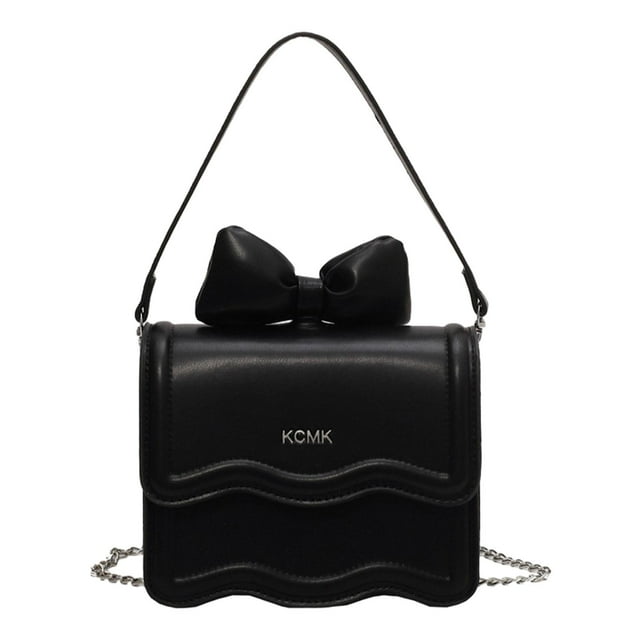 Bolso bandolera para mujer, bolso de cadena portátil informal para el trabajo nocturno de primavera y verano Negro Pequeño Yuyangstore Bolsa de hombro