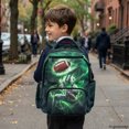 thumbnail image 6 of HELLHERO Custom Football Green Lightning Kawaii School Backpack with Multi Pocket Padded Casual Daypack, Breathable 17 Inch Kids Backpack for Daily Use Back to School, 6 of 8