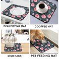 thumbnail image 4 of Washable Rubber Multicolored Floral Dish Drying Mats for Kitchen Counter Home Large Coffee Bar Pad Accessories and Decor for Utensils Stemware 16''x18'', 4 of 7