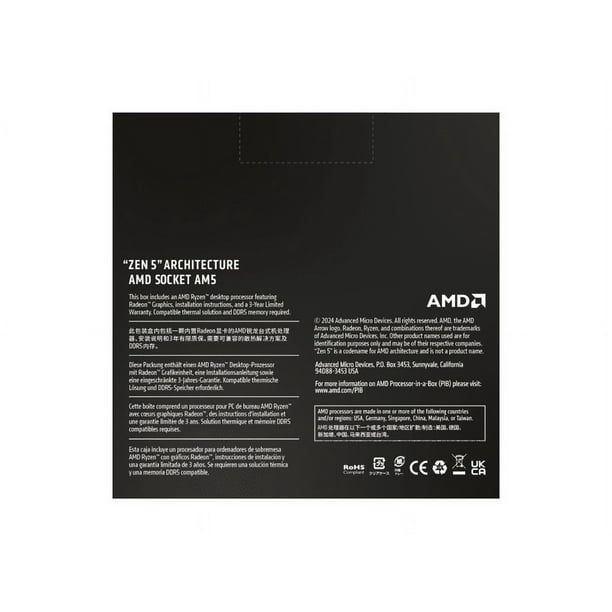 AMD Ryzen 9 9900X - 4.4 GHz - 12-core - 24 threads - 64 MB cache