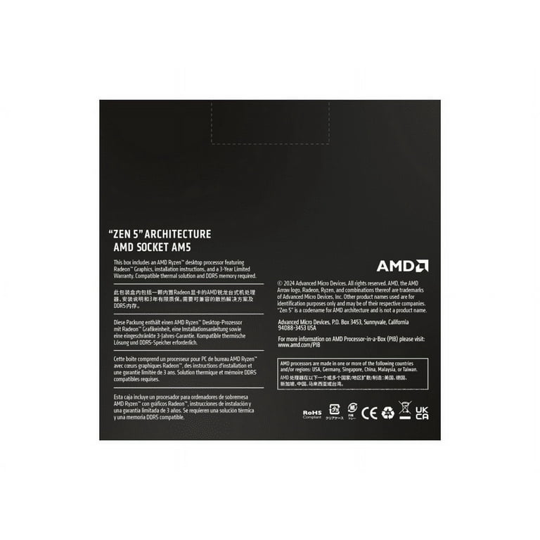 【新品未開封】AMD Ryzen 9 9900X CPU Amazon.com: AMD Ryzen™ 9 9900X 12-Core, 24-Thread Unlocked