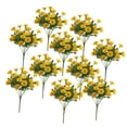 thumbnail image 3 of 10 ramos de flores artificiales para exteriores, adornos florales resistentes para bodas Amarillo, 3 of 9