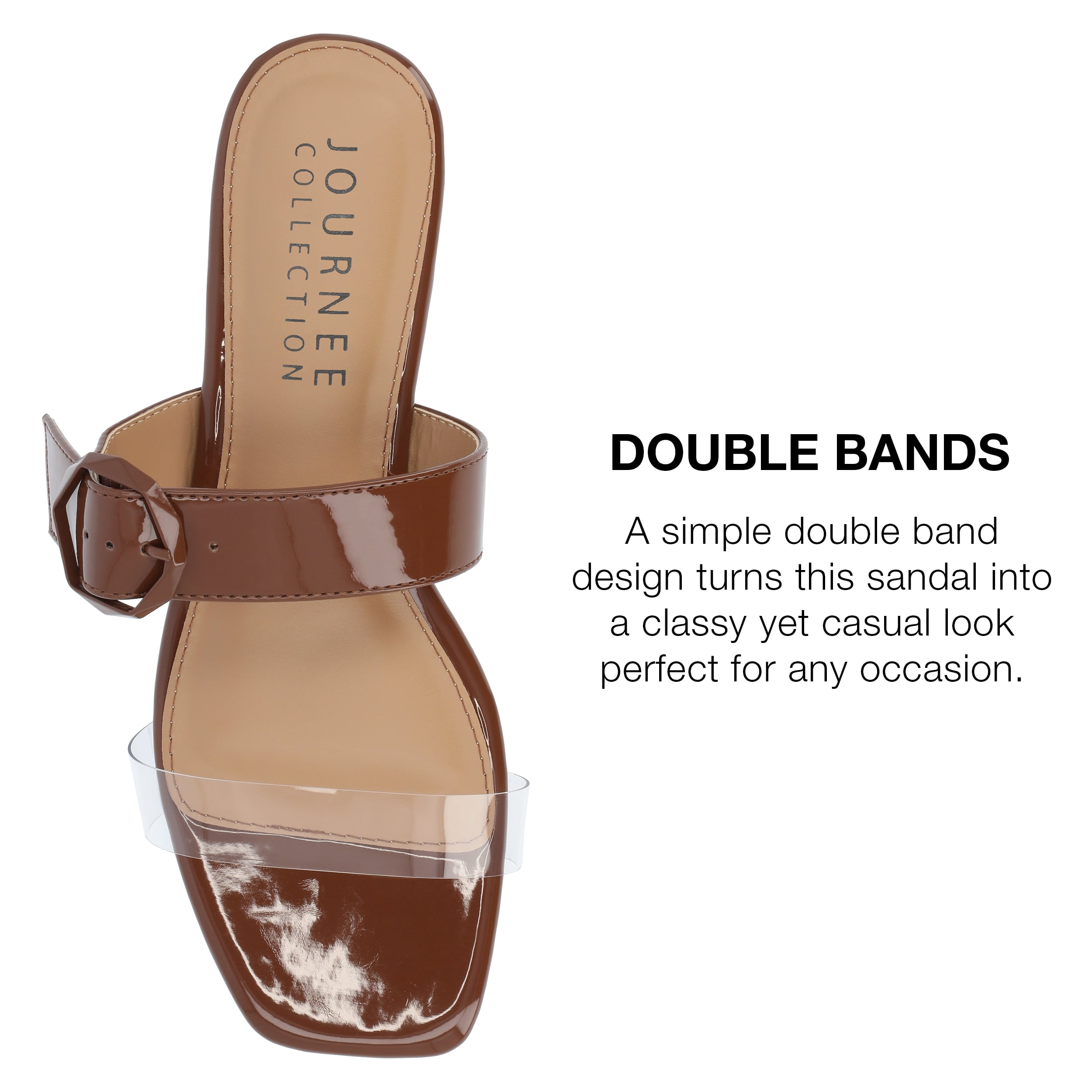 Journee Collection Womens Jeysha Tru Comfort Foam Slip On Slide Flat Sandals