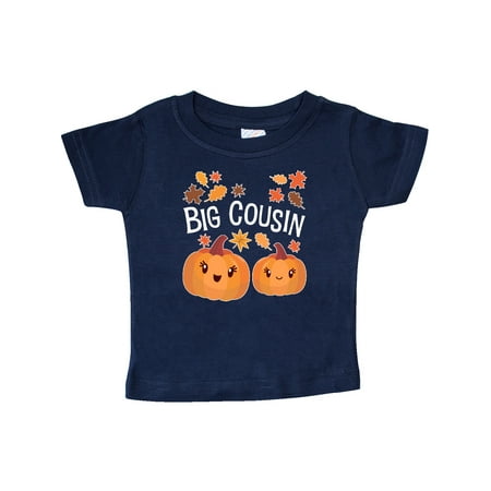 

Inktastic Big Cousin Pumpkins with Fall Leaves Gift Baby Boy or Baby Girl T-Shirt
