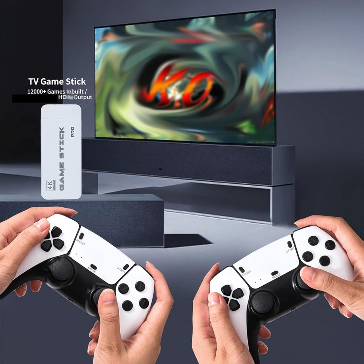 Retro 4k Gaming Stick,Retro Gaming Console,HD Retro Game Stick,9 Classic Emulators,HD Output,Plug And Play Video Game Stick Built In 20000+ Games Wireless Controllers (64GB-Pro)