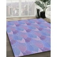 thumbnail image 2 of Ahgly Company Indoor Round Patterned Medium Slate Blue Area Rugs, 6' Round, 2 of 6