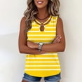 thumbnail image 5 of Kctiaxy Tank Tops for Women Summer Round Neck Sleeveless Tops Front Eyelet Ring Casual Printed Cami Tees Trendy Blouse, 5 of 6