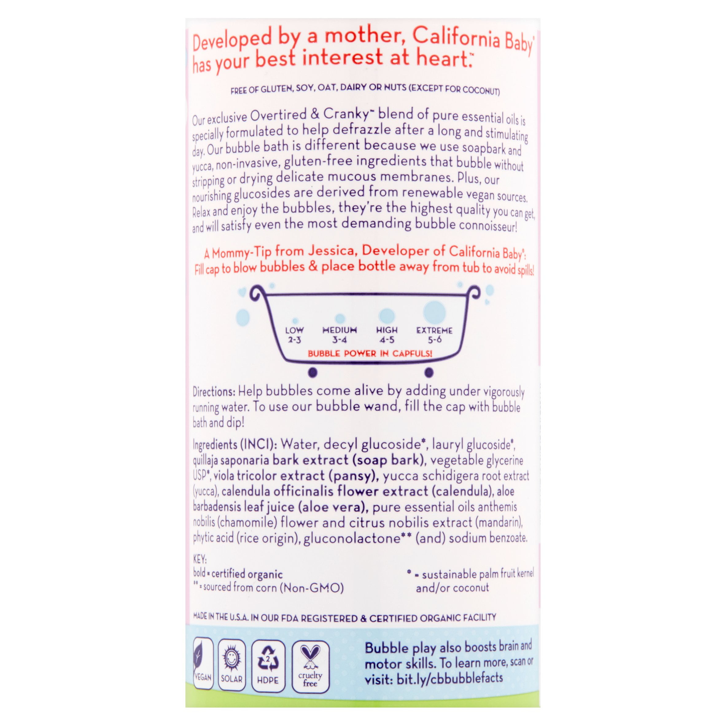 California Baby Overtired Cranky Bubble Bath 13 Fl Oz Walmart Com Walmart Com