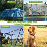 Fabulas Ground Anchors Screw in, 18 inch Heavy Duty Swing Set Ground Anchor Kit 6 Pack, Spiral Earth Anchors Trampoline Stakes for Dog Sheds Tent Carports Camping