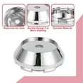 thumbnail image 5 of Unique Bargains Universal Car Wheel Center Hub Cap Rim Cover Hub Caps Snap-in Plastic 65mm 2.56" OD Chrome Silver Tone, 5 of 6