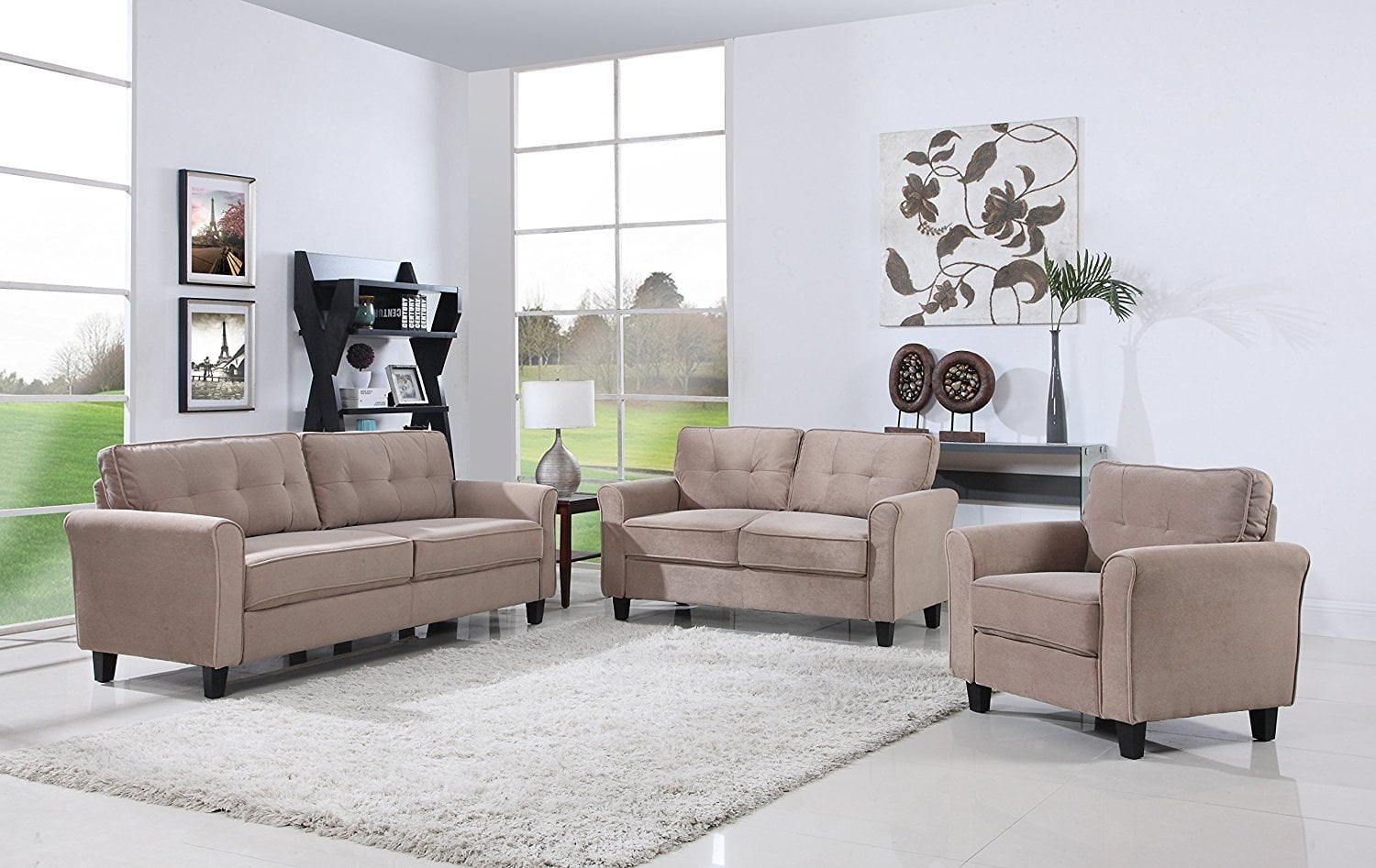 Classic Living Room Furniture Set - Sofa, Love Seat ...