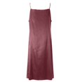 thumbnail image 5 of Seductiva Clothing Women's Cotton Nightgown Sleepwear Women Fashion Solid Dress Sleeveless Strap V Neck Dress Loose Dress Home Nightdress Ultra-Soft Nightgown Sleep Dress, 5 of 5
