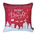 thumbnail image 2 of Decorative Christmas Night Single Throw Pillow Cover 18" x 18" Red & White Square for Couch, Bedding, 2 of 6
