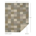 VHC Brands Farmhouse BeddingSawyer Mill Quilt, Twin 68x86, Charcoal