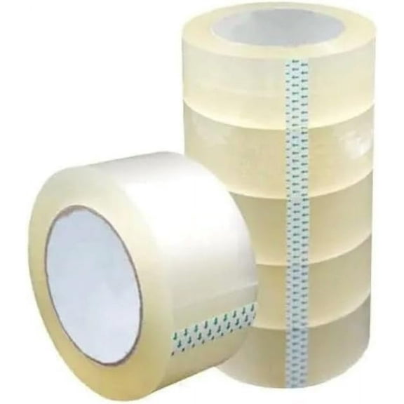 6 Rolls Shipping Packaging Box Packing Sealing Tape 1.6 mil 2" x 55 Yard 165FT