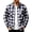 Gray, variant on Plaid Shacket for Men Ghalytn Check Zip Shirt Jacket - Casual Outerwear with Pockets