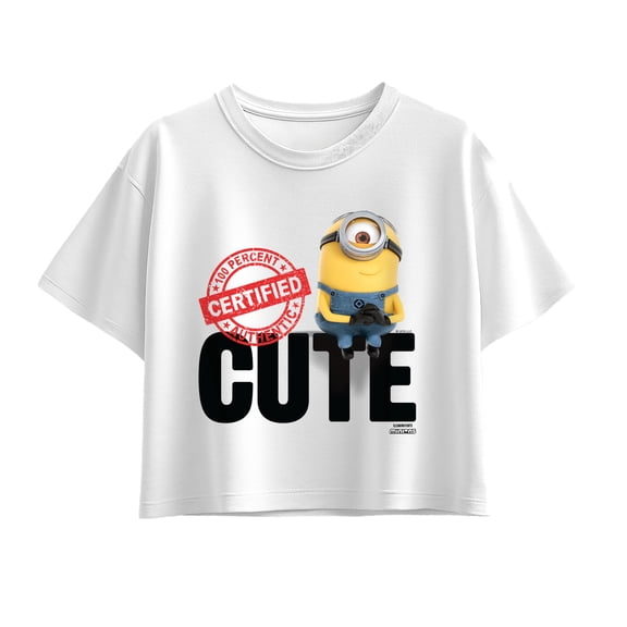 Despicable Me - Cute Minion - Youth Girls Boxy T-Shirt