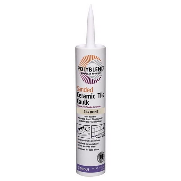Polyblend 10.5 Oz. #382 Bone Sanded Ceramic Tile Caulk PC38210S-6