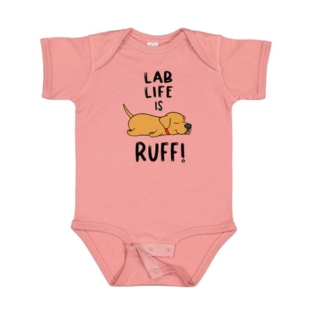 

Inktastic Lab Life is Ruff! Yellow Lab Gift Baby Boy or Baby Girl Bodysuit