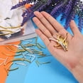 thumbnail image 4 of 220Pack 2x25mm Brass Curved Tube Beads, 1.5mm ID Smooth Noodles Spacer Bead, Gold Tone, 4 of 6