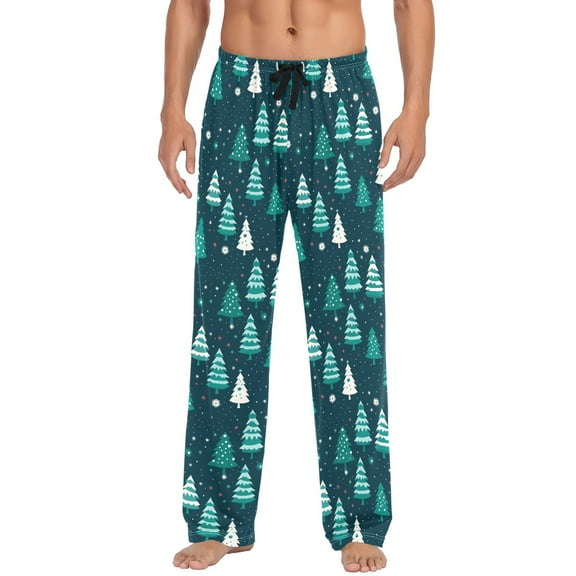 Christmas Trees joogoo Men's Pajama Pants Cotton Long Sleepwear Lounge Pants L