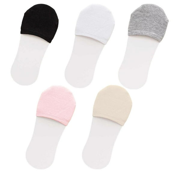 5 Pairs Mixed Color Half Length Forefoot Socks Summer Thin Absorbing Sweat
