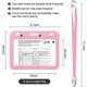 thumbnail image 3 of Protectores De Tarjetas De Vacunación Portatarjetas De Identificación Transparentes Con Cordones Para Profesores Estudiantes Enfermeras 2 Uds matsuzay EL017151-02, 3 of 5
