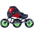 thumbnail image 1 of Atom Luigino Kid's 3 Wheel Adjustable Challenge Indoor Inline Skate Package (13j-2, Red, 100mm Firm, SWISS), 1 of 2