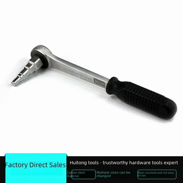 Clé à Cliquet en Acier au Carbone avec Tête de Pagode - Outil Réglable 10-21mm pour Démontage de Valve de Radiateur, Entretien et Installation de Pompe à Eau - Design Durable et Compact pour Tâches de Réparation Professionnelles