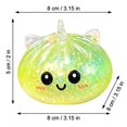 thumbnail image 2 of Glitter Dumpling Squishy Bun Stress Relief Toy, Gel Filled Slow Rising Squeeze Fidget Toys for Adult Hand Therapy Desk, 2 of 6