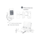 thumbnail image 5 of Wireless Doorbell Remote Button Door Chime Kit UP to1000-Feet Range with52 Chime,4 level adjustable volume,Blue LED indicator-White, 5 of 5