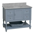 thumbnail image 2 of Beverly 42" Bathroom Vanity with Powder Blue Cabinet and Carrara Marble Top, 2 of 6