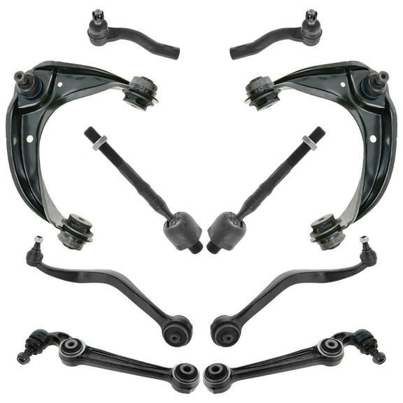 TRQ 10 Piece Steering Suspension Kit Upper Lower Control Arms Tie Rods PSA64861