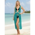 thumbnail image 3 of HAPPY BAY Women's Chiffon Summer Open Front Soft Beach Beachwear Duster Kimono Cardigan M-L Blue Horizon_AB926, 3 of 4