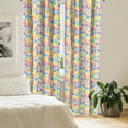 thumbnail image 2 of Ambesonne Cartoon Curtains, Circular Buttons, Pair of 28"x95", Multicolor, 2 of 5