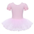 thumbnail image 5 of Alvivi Kids Girls Mesh Short Sleeves Leotard  Ballet Dance Gymnastics Dress 3-12, 5 of 7